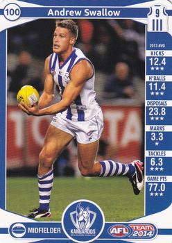 2014 Team Zone AFL Team #100 Andrew Swallow Front